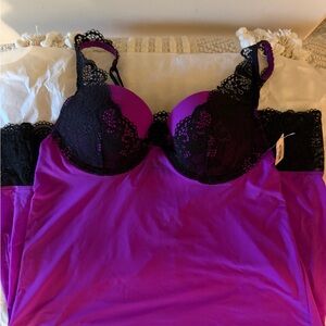 Victoria's Secret Purple and Black Lace Lingerie